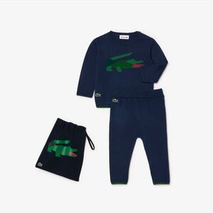 Lacoste Navy and Green Baby Clothing Set nwt